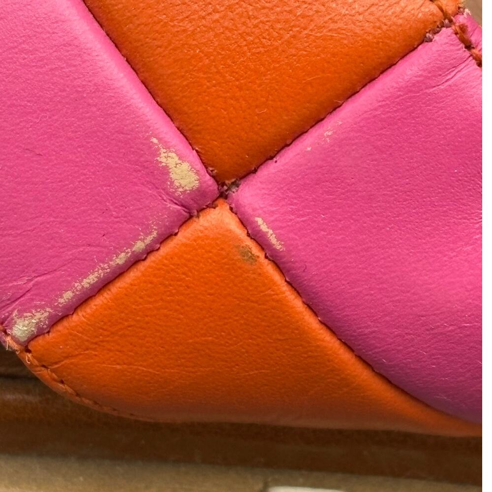 ALOHAS marshmallow scacchi leather sandals pomelo orange magenta woven 38 7.5 8 - Picture 5 of 11